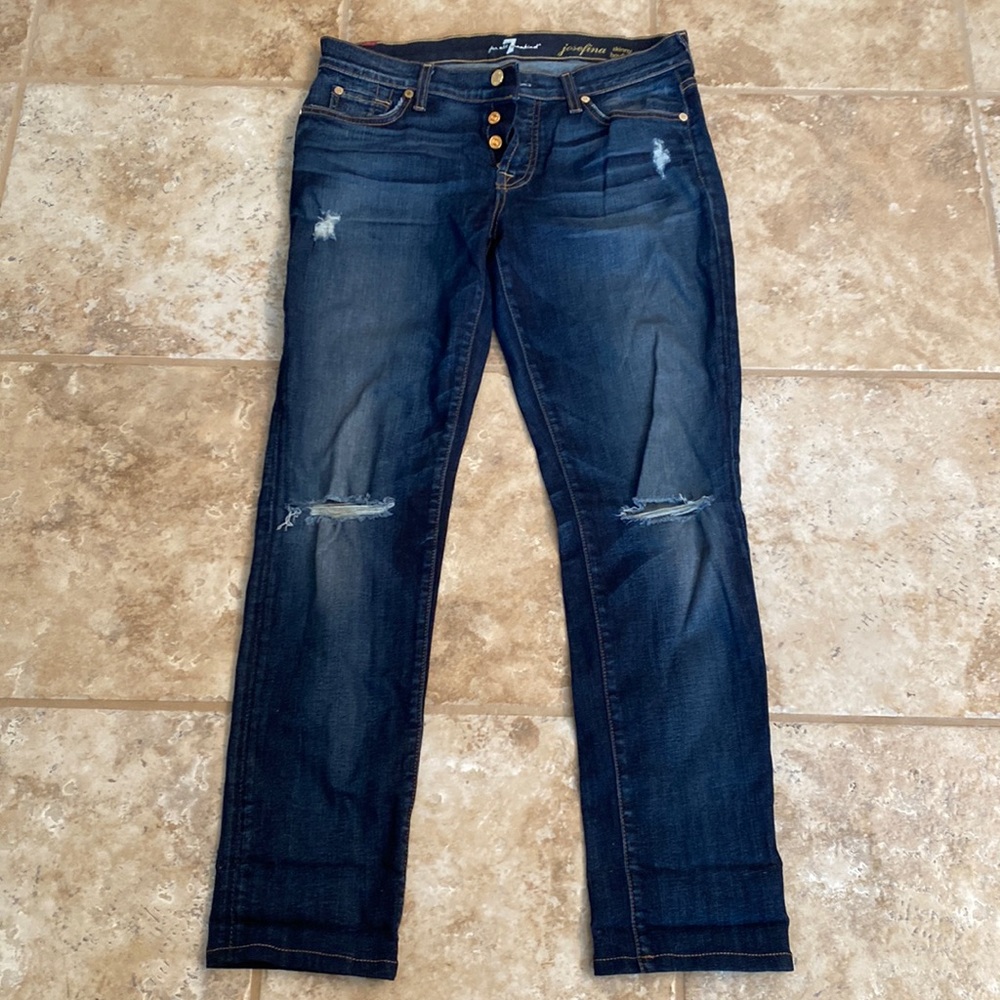 7 for all Mankind Josefina Skinny Boyfriend Jeans